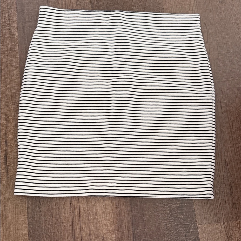 Striped Loft Black & White Bodycon Skirt